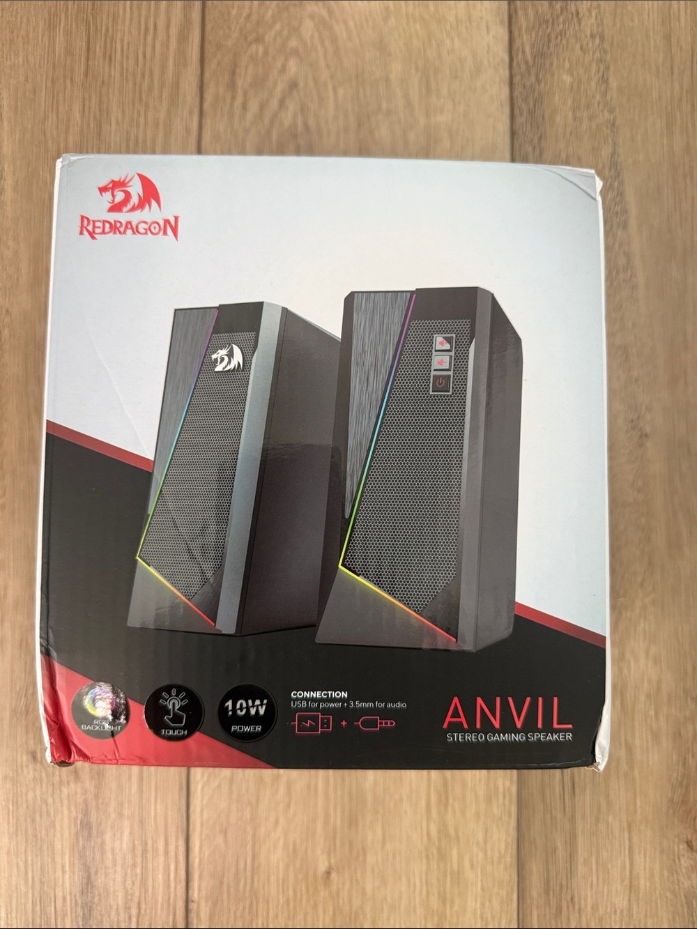 NIB! Redragon Anvil RGB Stereo Gaming Speakers - Black